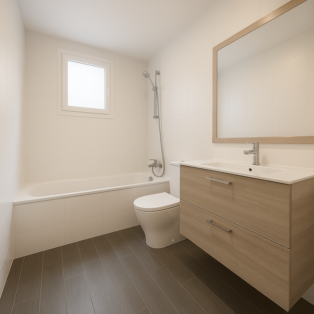 [Imagen de otro baño reformado]